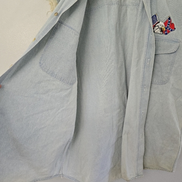 Lighting Clothing L Vest Shirt Mens Denim Bike Week 2003 Daytona Beach Florida - Picture 2 of 16